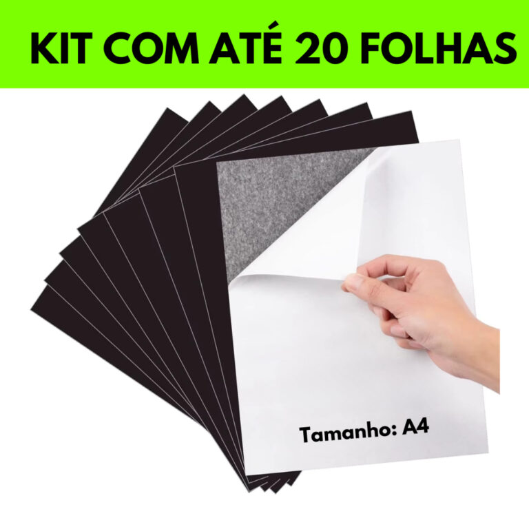 Kit Folhas Manta Magnética A4 Imã Calendário Le