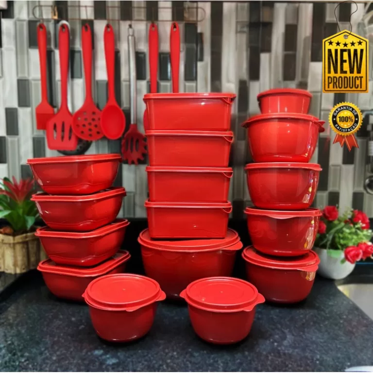 Kit 15 Potes Herméticos para Alimentos | 6 Cores 