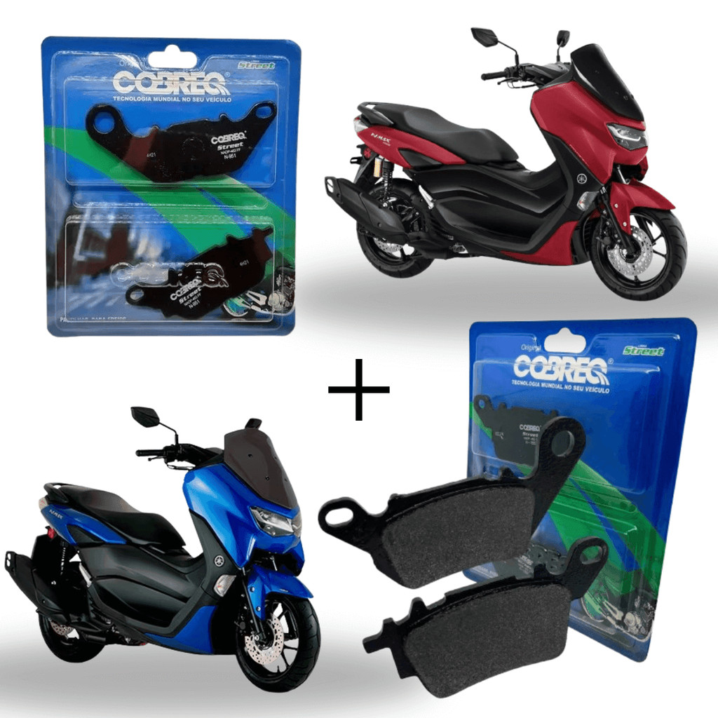 Kit Pastilhas de Freio NMAX 160 Dianteira e Traseira COBREQ