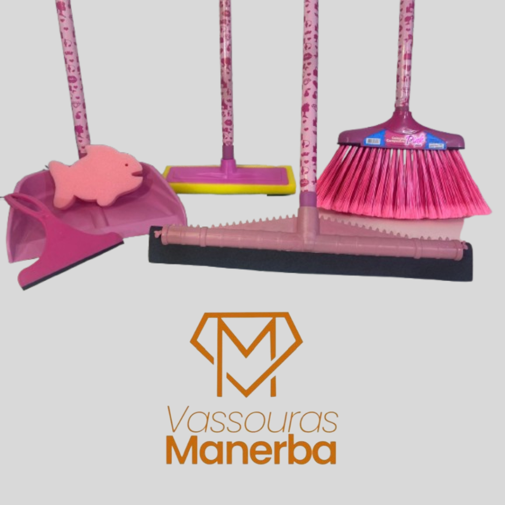 KIT LIMPEZA TUDO PINK + LAVA AZULEJO + RODINHO DE PIA PINK + ESPONJA INFANTIL ROSA