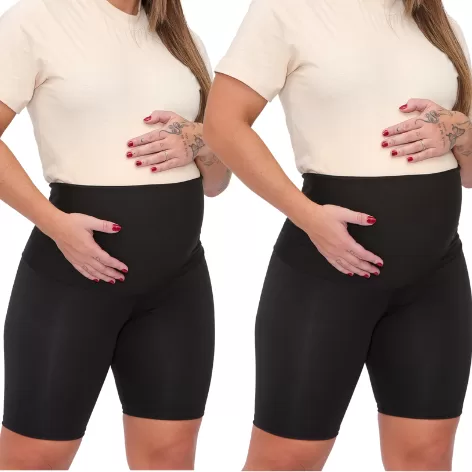 KIT 2 Bermuda Gestante Shorts Maternidade Legging 