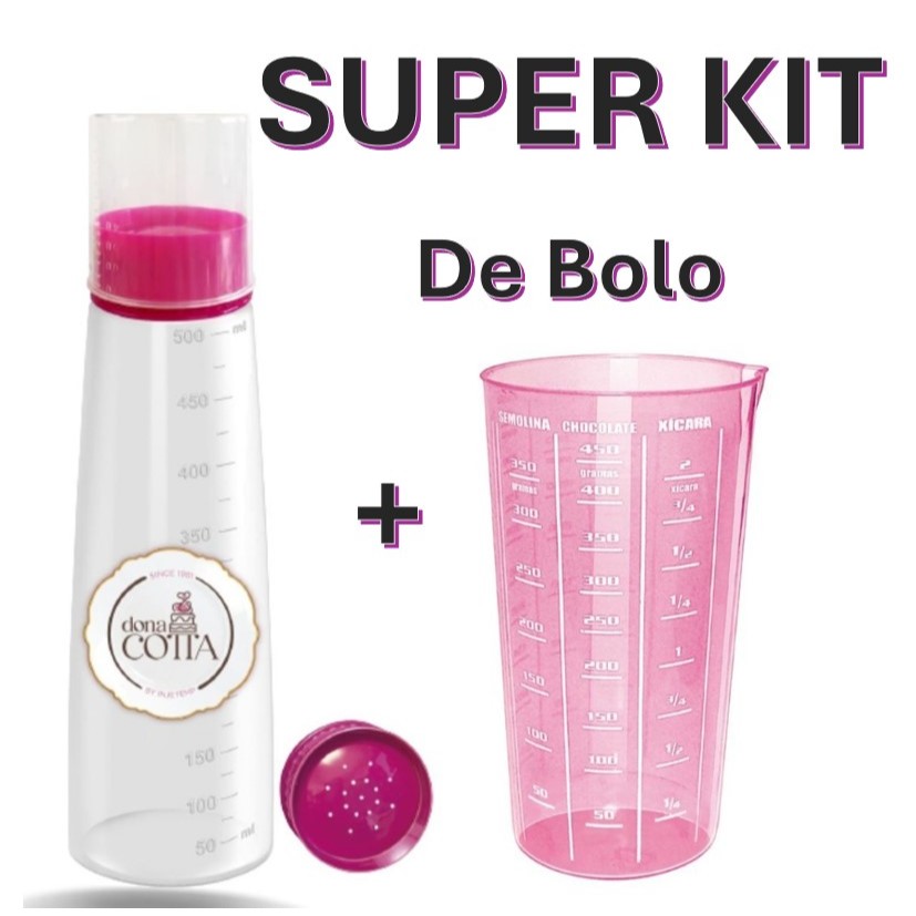 Kit Regador Bisnaga + Umedecedor de Bolo e/ou Copo Medidor 570ml