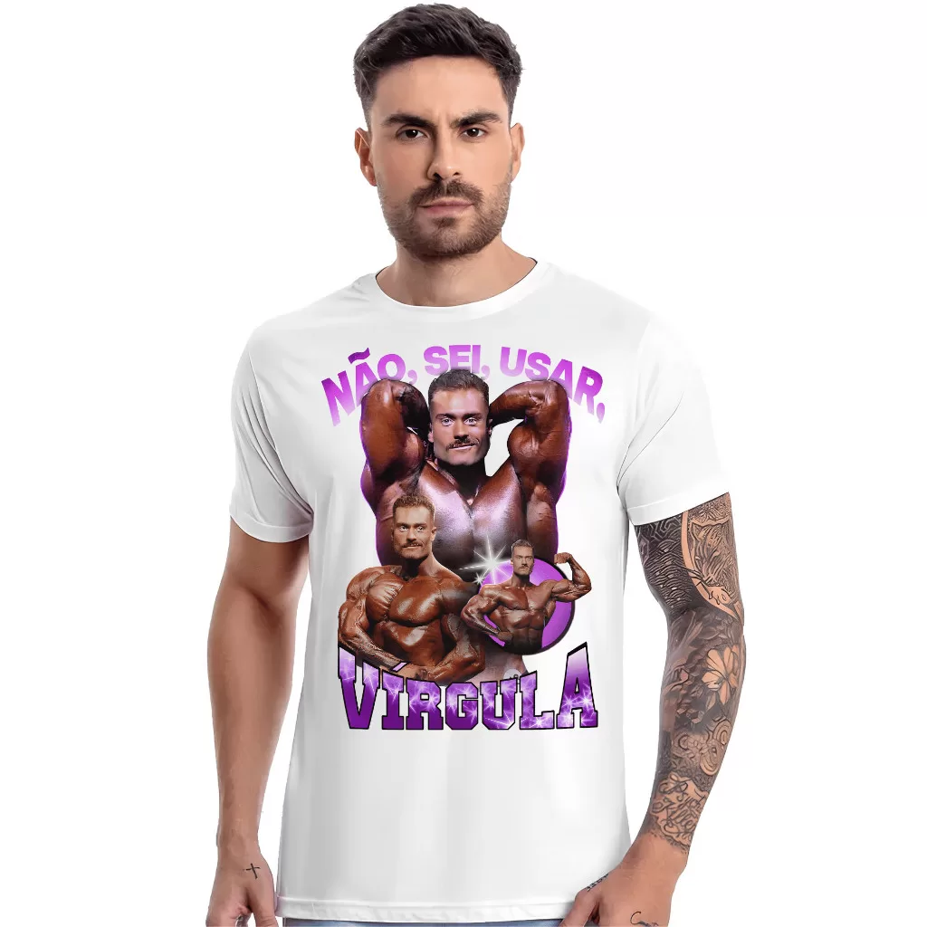 Camiseta Cbum | Não Sei Usar Vírgula  Mr , Academia, Treino, Musculação