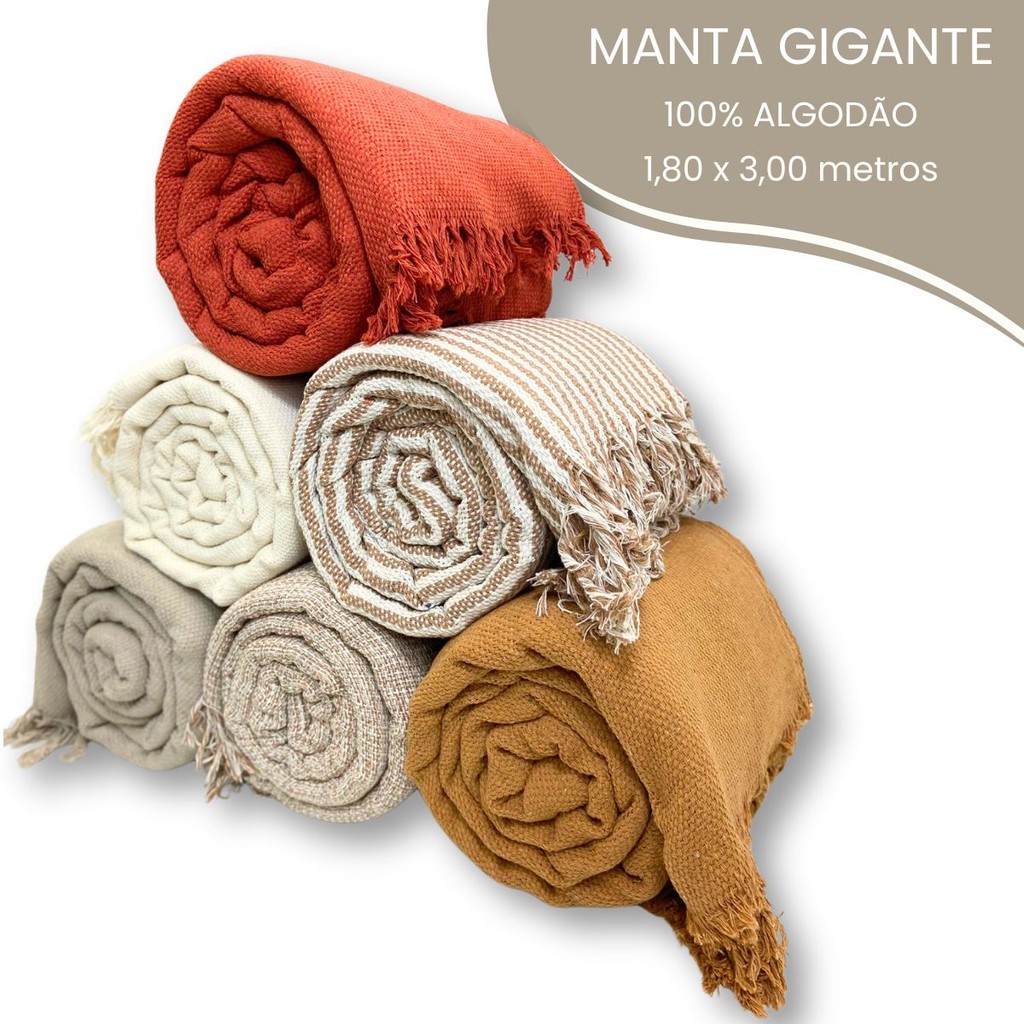Manta para Sofá Gigante 300 x 180 metros Super King Grande 100% Algodão Tipo Capa