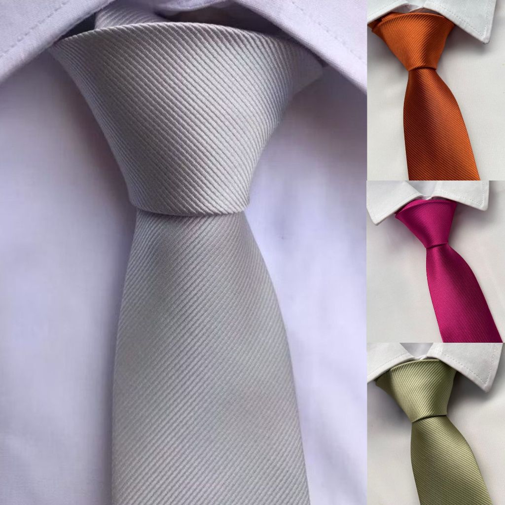 Gravata Masculina Varias Cores Slim e Semi Slim Riscadinha e Quadriculada