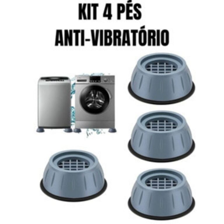 Kit 4 Pé Lava E Seca Secadora Geladeira Anti Vibr