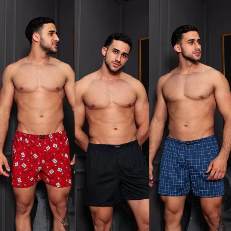 Kit 3 Pijamas Masculino Short Cueca Samba Canção