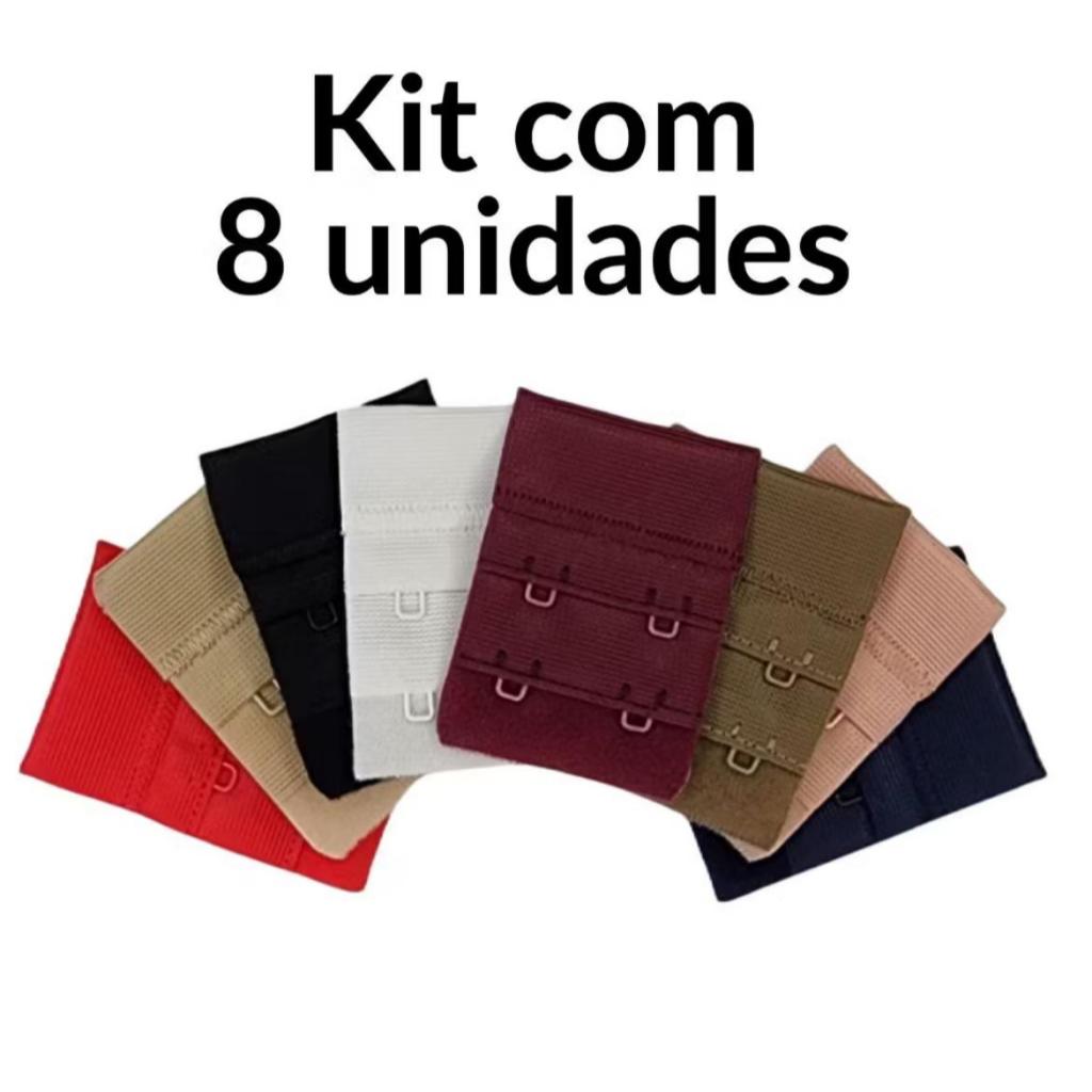 Kit com 8 Extensor para Sutiã Reforçado