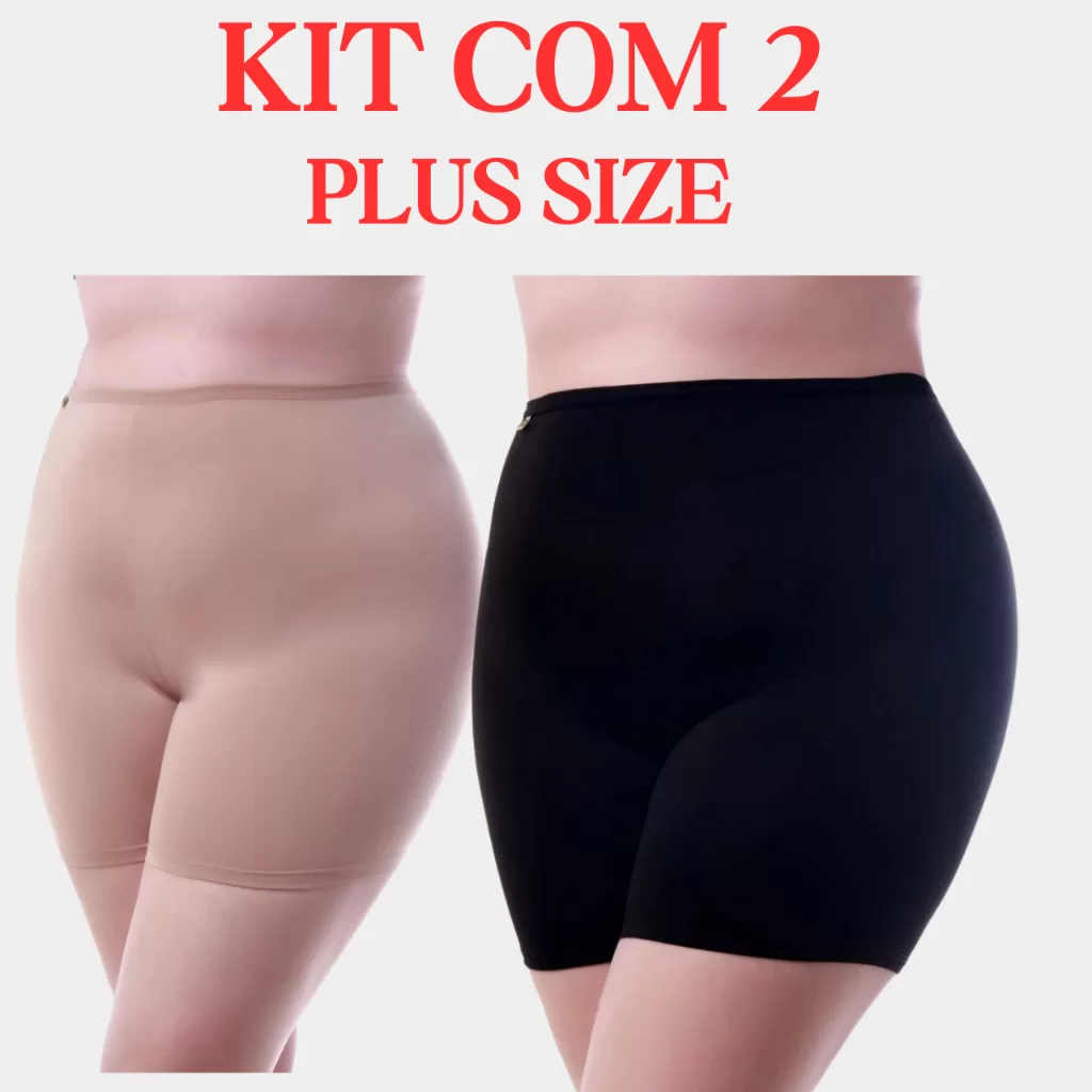 Kit 2 Anágua Plus Size Short Intimo Segunda Pele Feminino