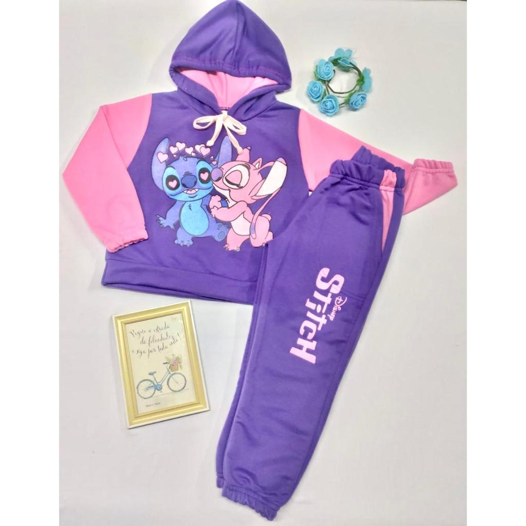 Conjunto Infantil Criança Sti Lil Roupa Infanto Juvenil Menina Femino Inverno Frio  Calça Moletinho