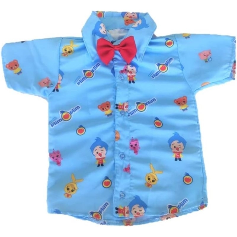camisa social palhaço plim plim tam 1 a 4 anos