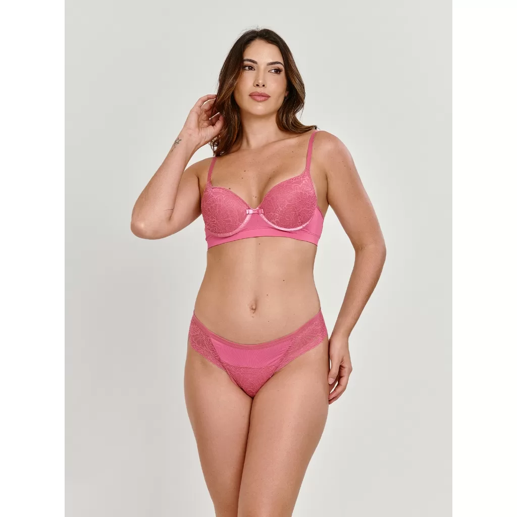 Conjunto com Renda e Bojo Elegância e Conforto para o Seu Dia a Dia