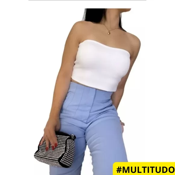 TOP CROPPED FAIXA BLUSINHA TOMARA QUE CAIA