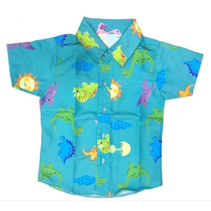 camisa social dinossauro tam 6 a 12 meses,2.3 anos e 3.4 anos