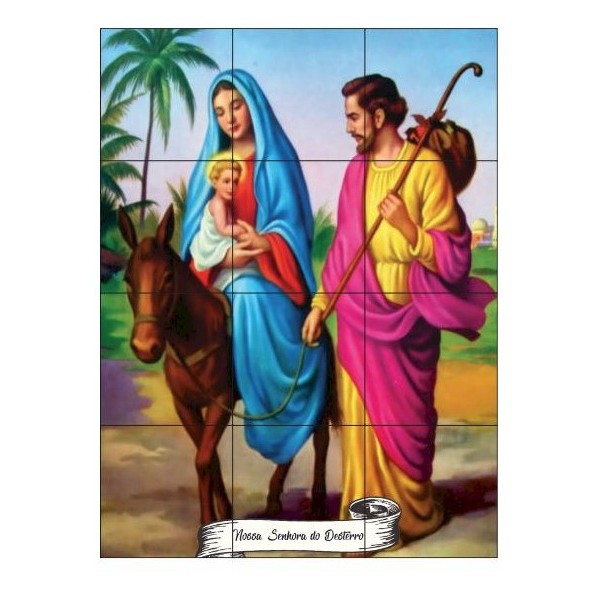 Quadro 100% Azulejo Nossa Senhora Do Desterro 60&#