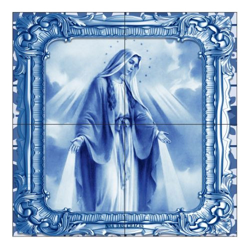 Quadro Em Azulejo Imagem Nossa Senhora Das Graças