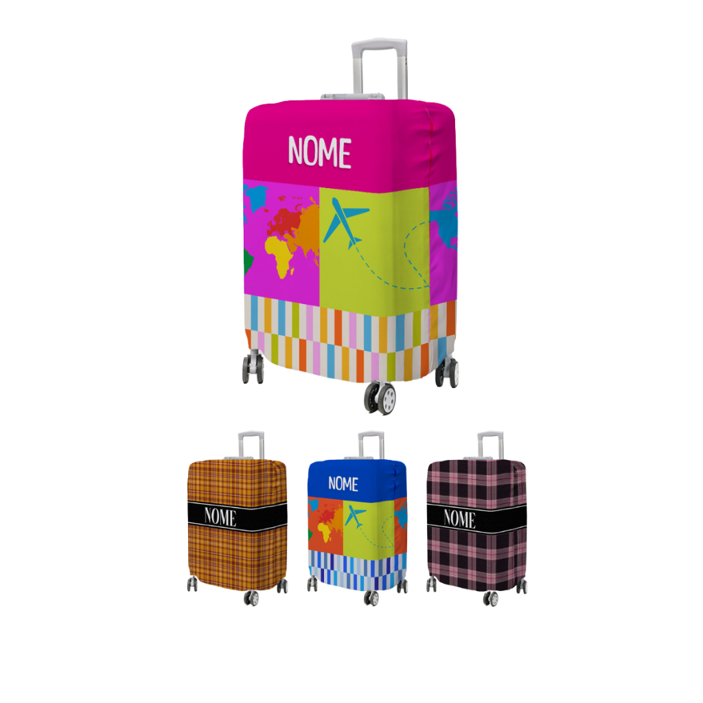 Capa Decorativa Mala Personalizada Seu Nome Aqui 35x55cm