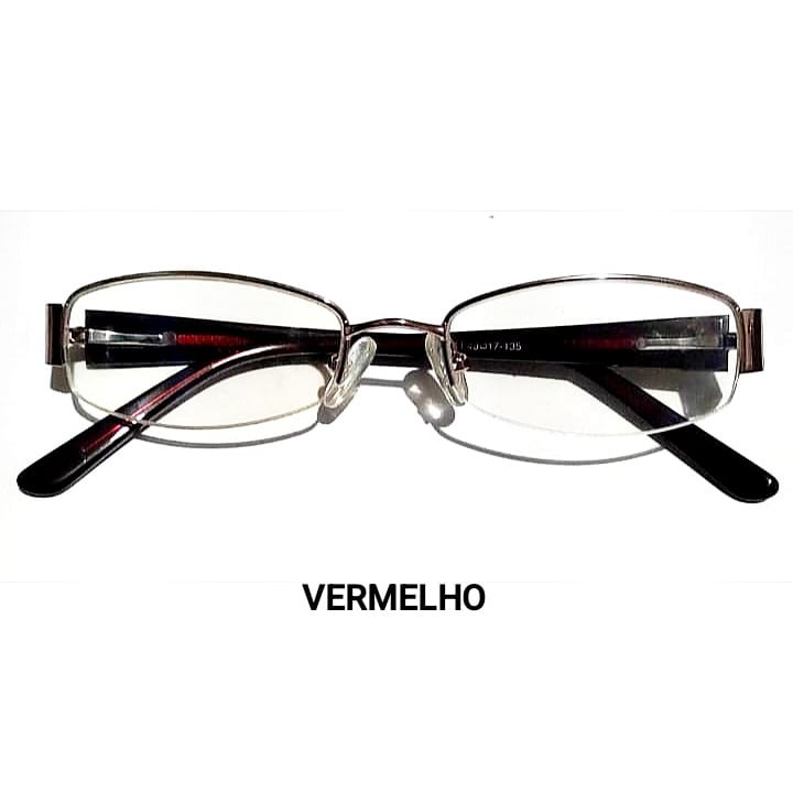 11-151-Vermelho Armação Metal Germano Óculos Or