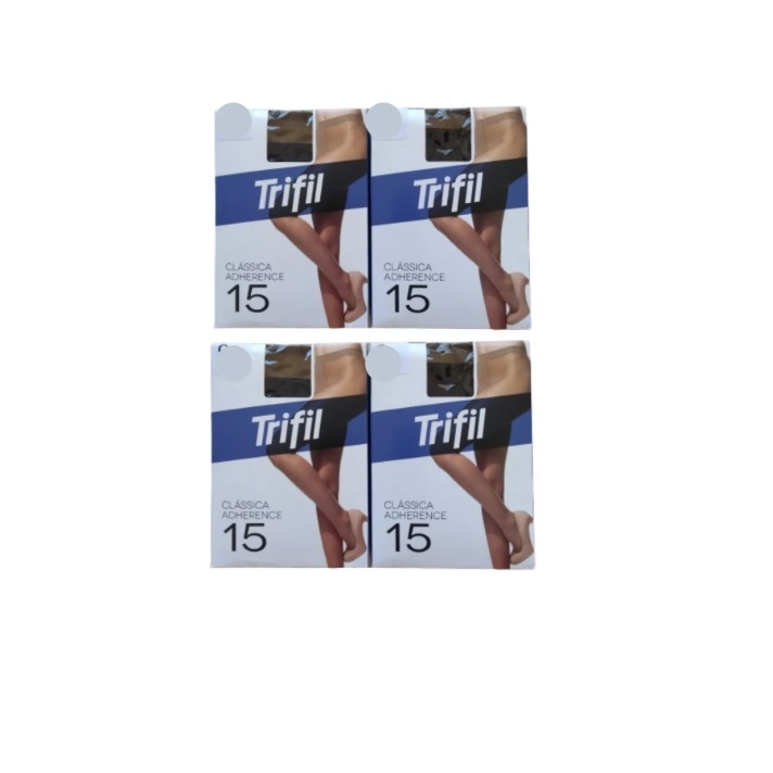4 Meias Trifil Clássica Adherence Preta Fio 15 V