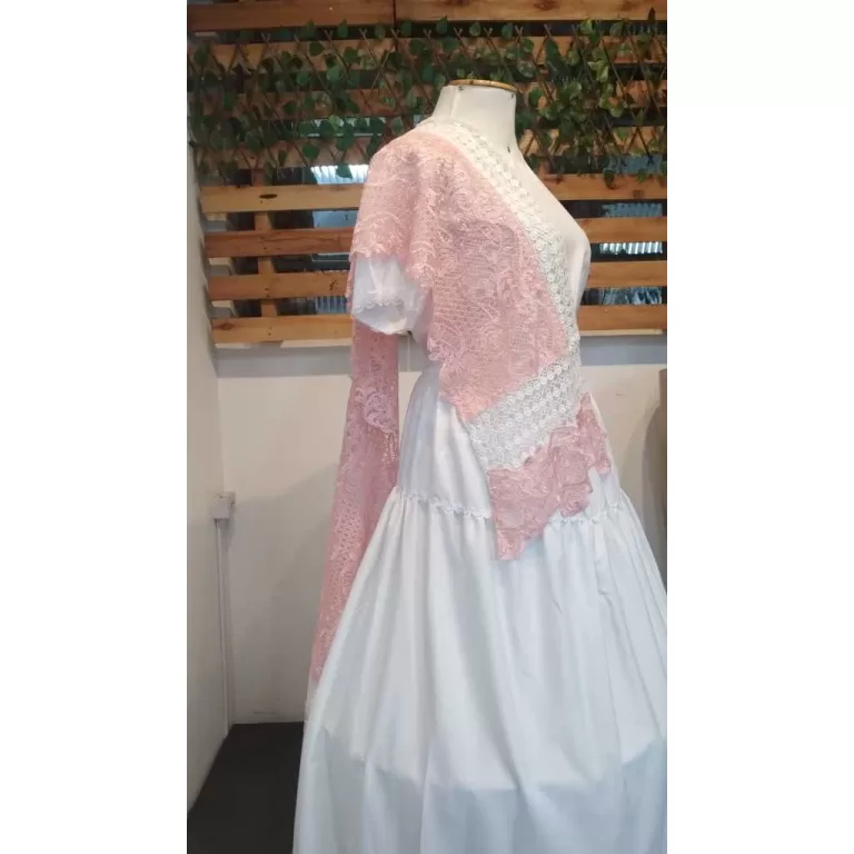 Pano da cabeça rosa com branco GJ133