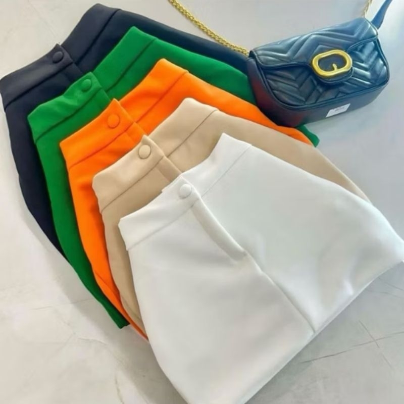 Short Saia Feminino Tecido Neoprene Forrado  Modela o Corpo Não Transparece | Outono/Inverno 2025