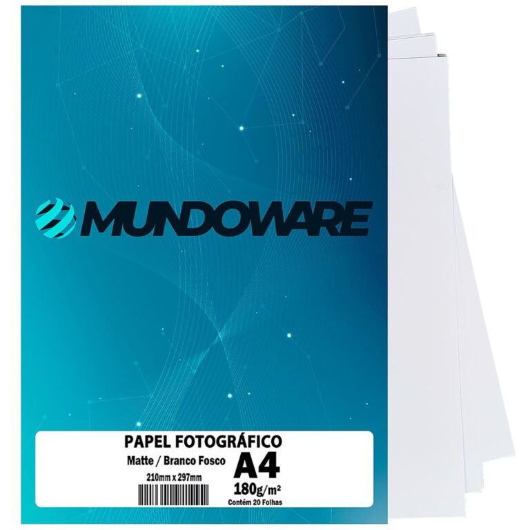 Papel Matte Fosco Fotográfico 180g A4 Branco Sem 