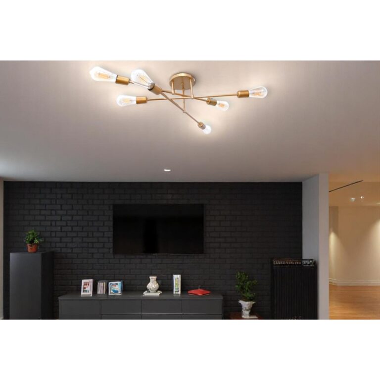 Lustre de Teto Plafon Luminária Sputnik 6 Braços