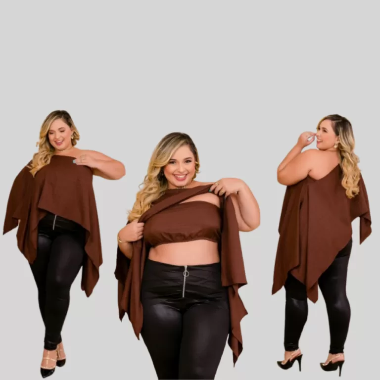 Bata Capa Boho Chic Plus Size Blusa Capa Feminina 