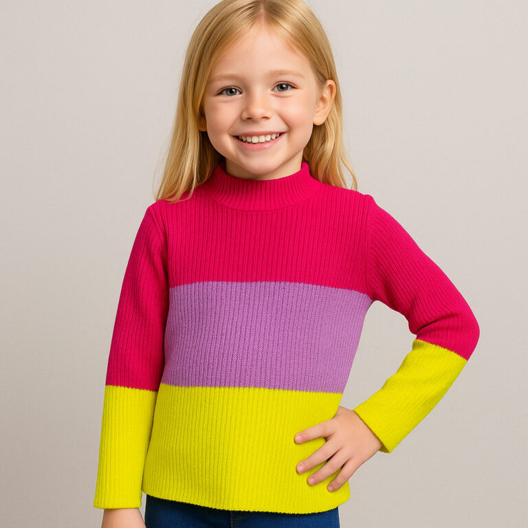 Blusa Cacharrel Inverno Meninas Quentinha Tricô 0