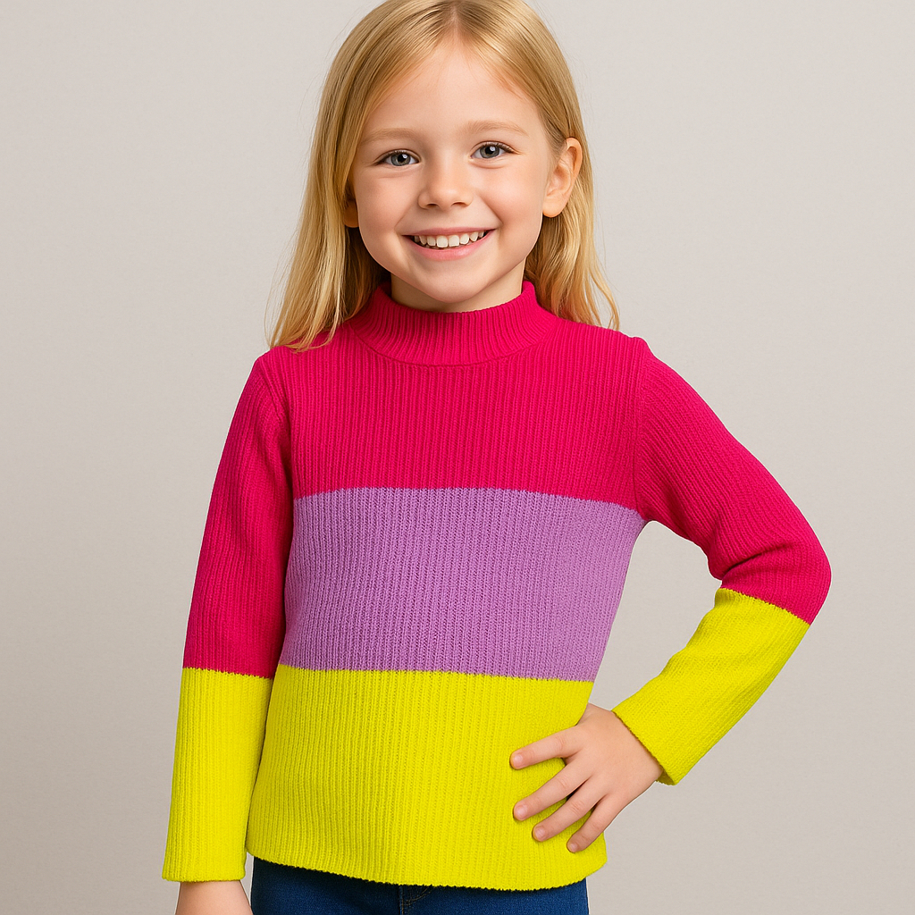 Blusa Cacharrel Inverno Meninas Quentinha Tricô 04 Ao 14