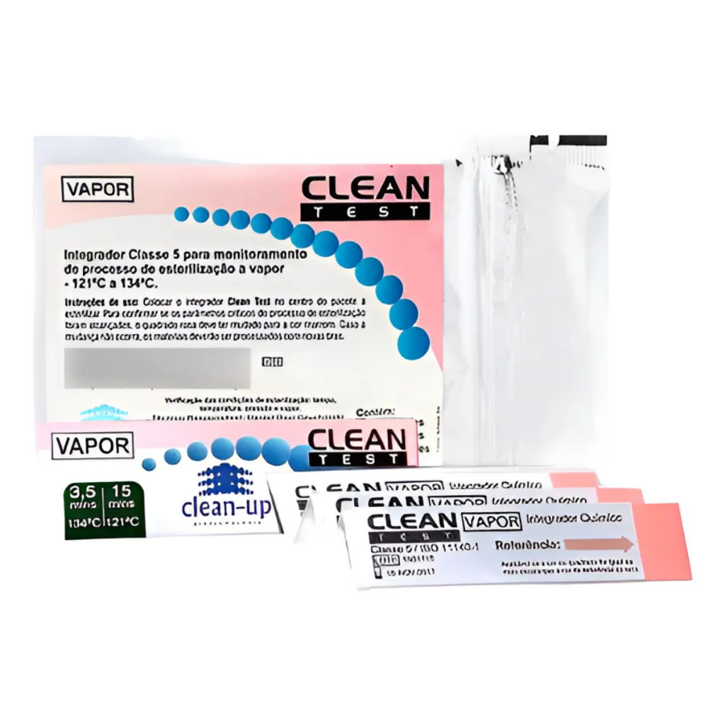 Integrador Indicador Químico Classe 5 Clean Up P/ Autoclave – 100 Tiras