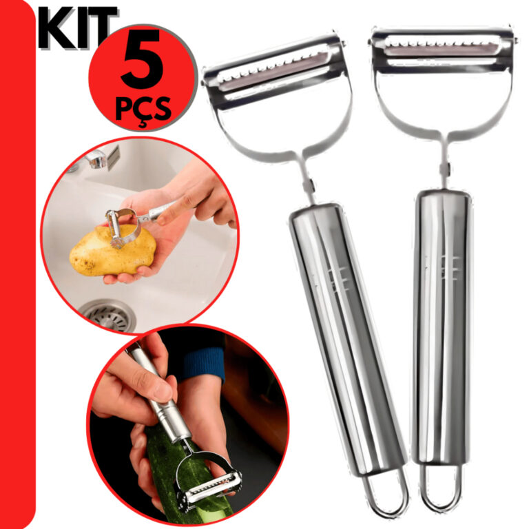 Kit 5 Descascadores de legumes com lamina afiada a