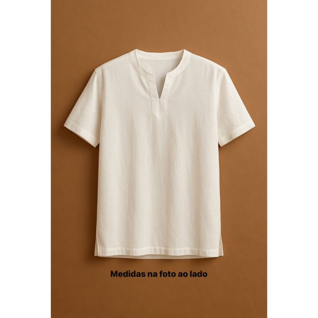 Bata Tactel Ração Camisu Masculino Umbanda Candomblé