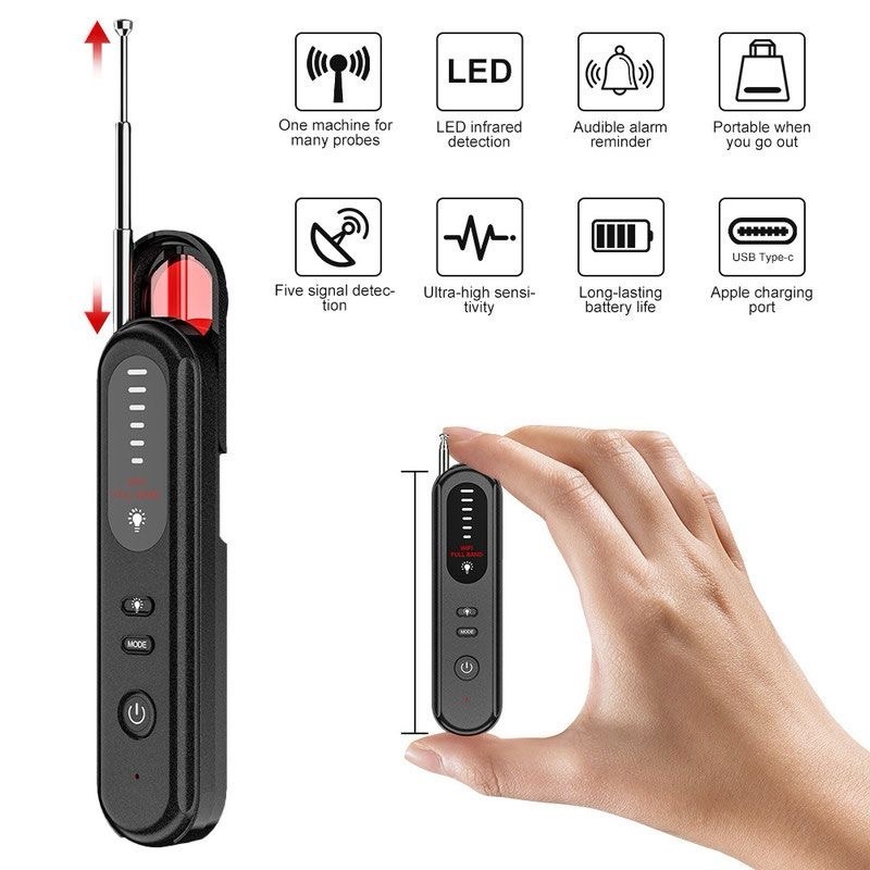 Detector De Câmera Sem Fio Localizador De Dispositivo De Escuta Scanner De Sinal Infravermelho De Lo