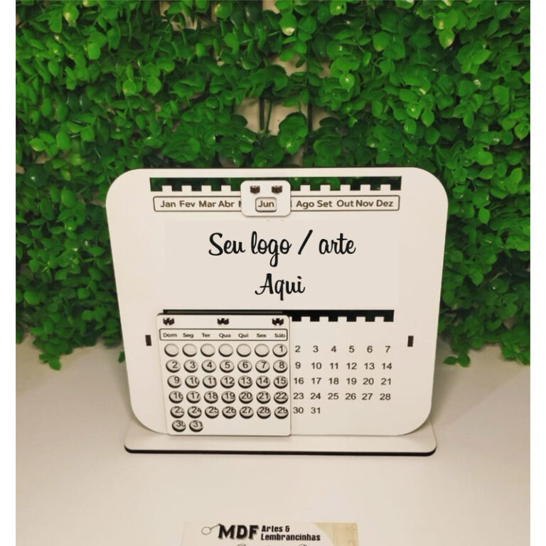Calendário Permanente em mdf Pode Ser Usado em Qu