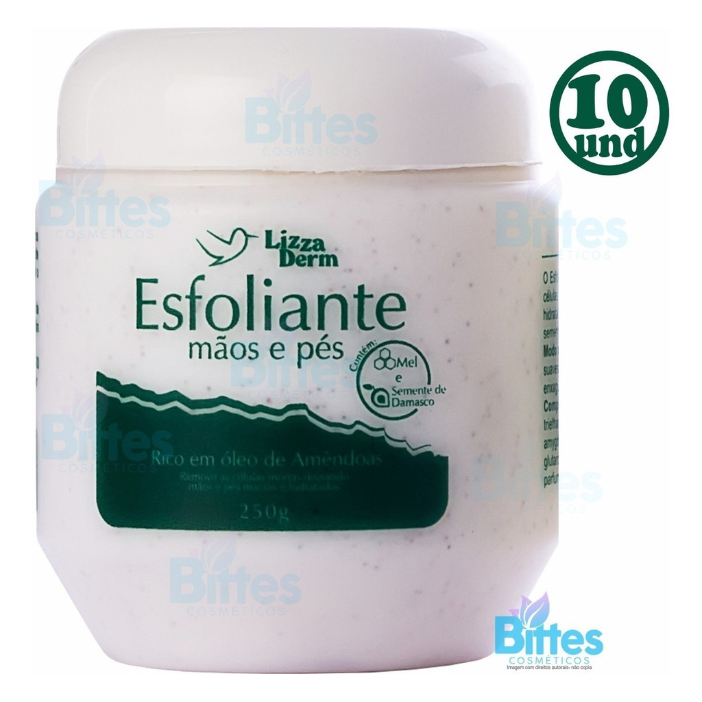 10 Esfoliante  Mãos E Pés Lizza Derm Suave Fragrance Revenda