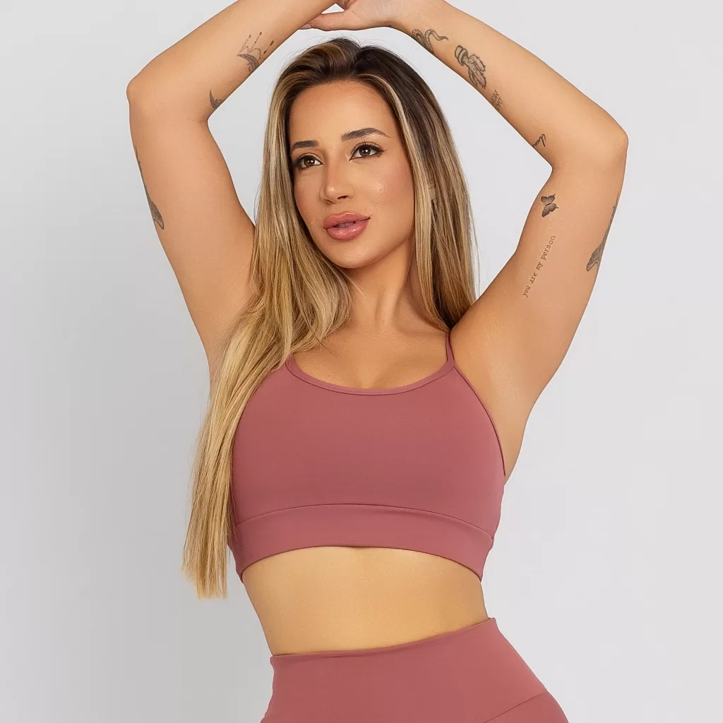 Top Básico Blush Premium em Poliamida TP229