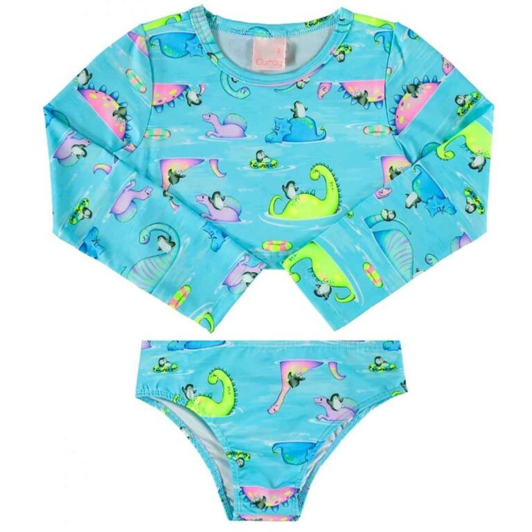 Biquíni Cropped Infantil Menina com Proteção UV