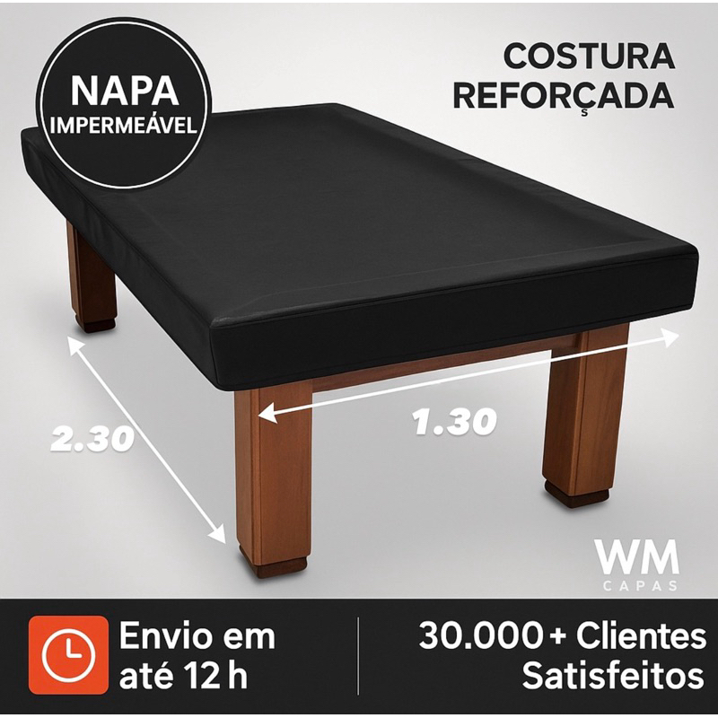 Capa Sinuca/Bilhar 2,30 X 1,30 Curta Napa Impermeável