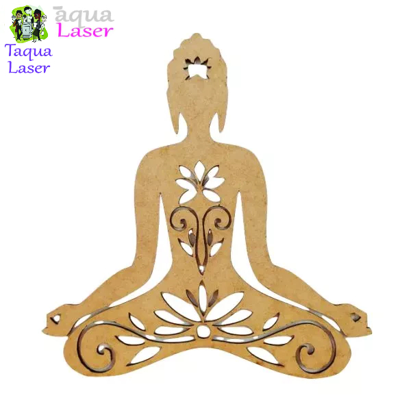 Mandala Aplique Buda em MDF cru – Pequeno 20
