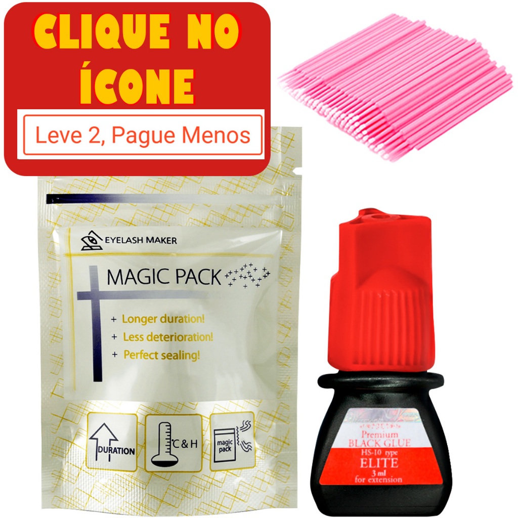 Cola Elite Hs-10 3ml Alongamento Cilios Postiços Extensão Fio Hs10 Premium Black Glue Volume Russo C