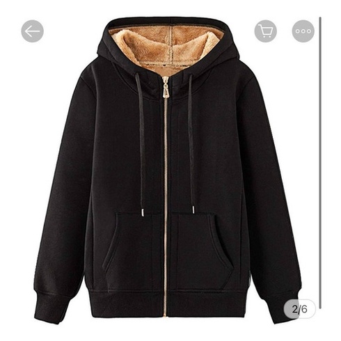 Jaqueta Moletom Térmica Forro Peludo Casaco Blusa