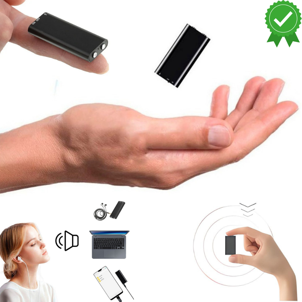 Mini Gravador de Voz Grava 96 Horas – Micro Escuta Profissional