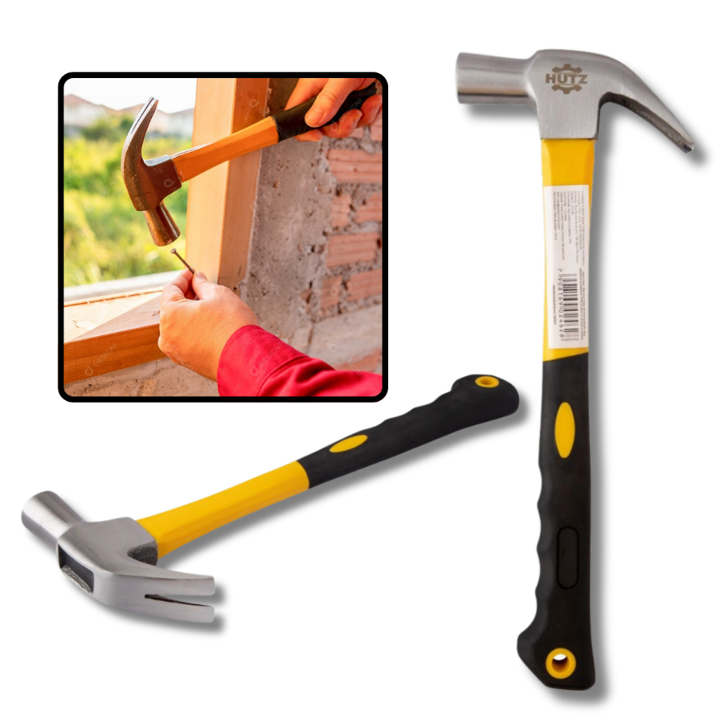 Martelo 27mm Unha Super Resistente Cabo Emborrachado e Aço Carbono