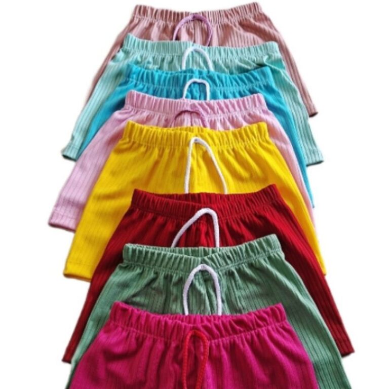 Shorts Feminino infantil e juvenil kit 4 peças em