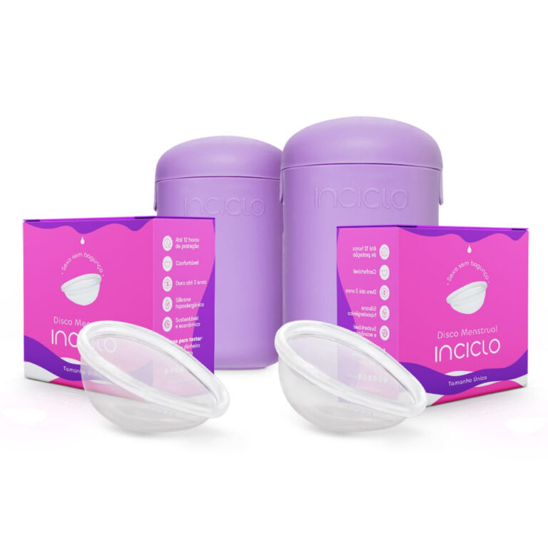 Kit 2 Discos Menstruais + 2 Cápsulas Esterilizado