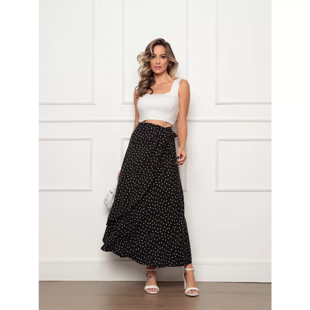 Saia Envelope Feminina Saia Transpassada Saia Envelope Longa Saia feminina Longa Saia Feminino