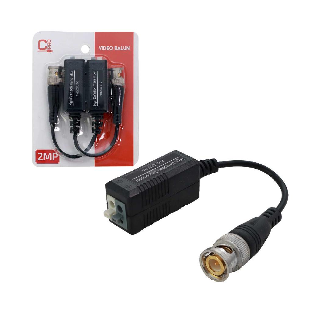 Par Vídeo Balun Canal Passivo 2 Megas – Kit Com 2 Peças