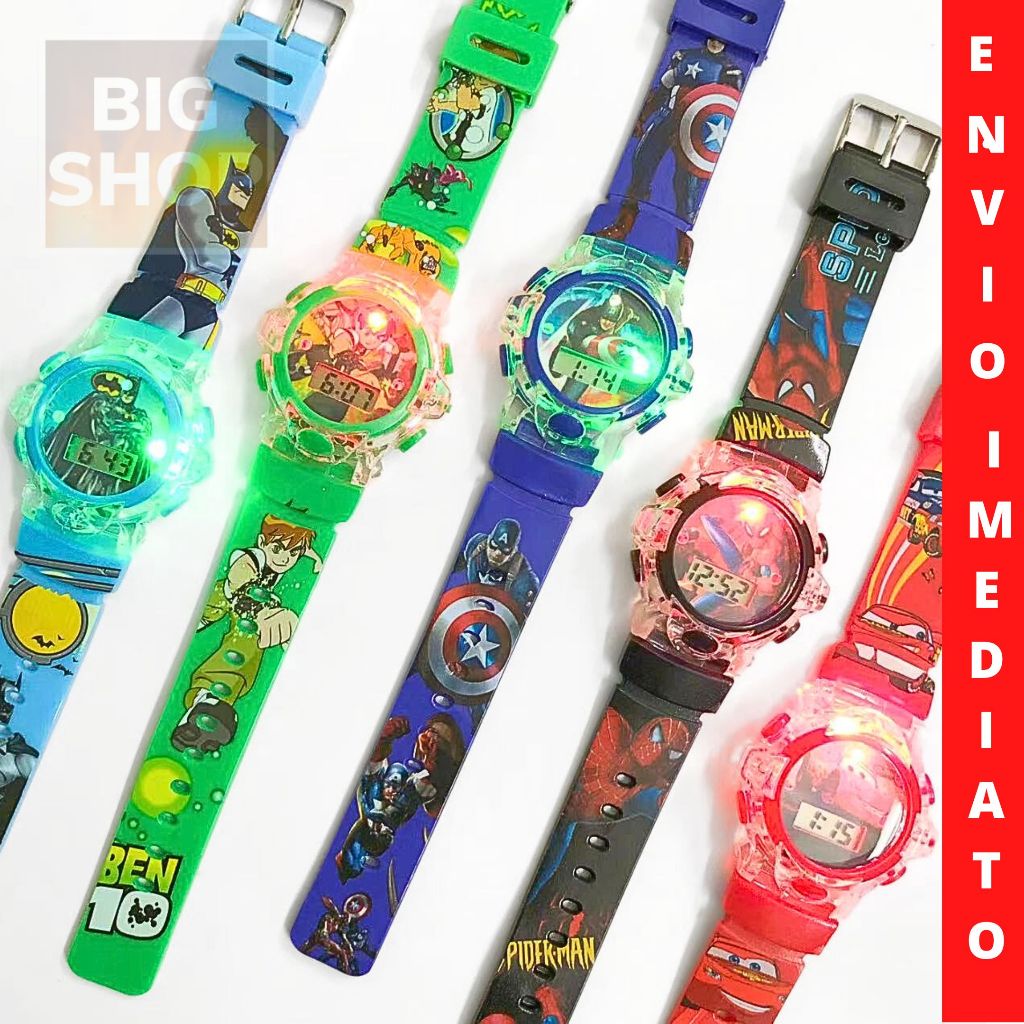 Relógio Infantil Digital Com Luzes Menino Led Crianças