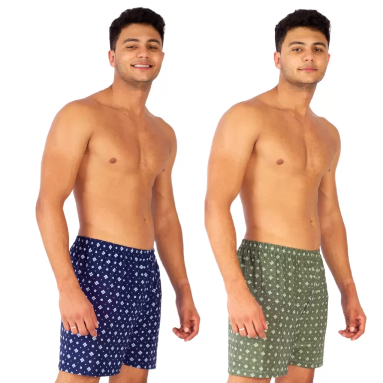 KIT 2 Short De Dormir Para Homem Cueca Samba Canç